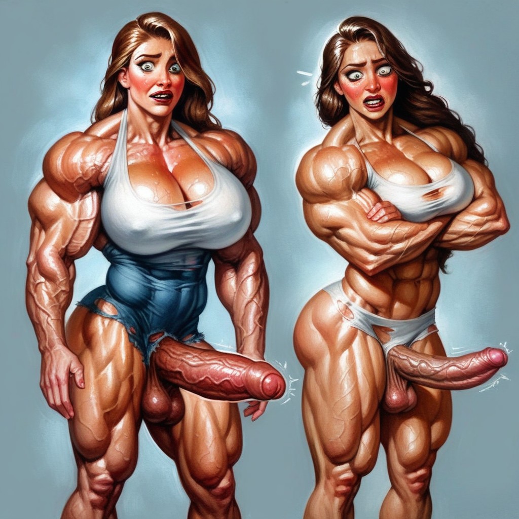 Vein Monster, Extremely Big Muscle, Veiny Foreskin Shemale AI Porn