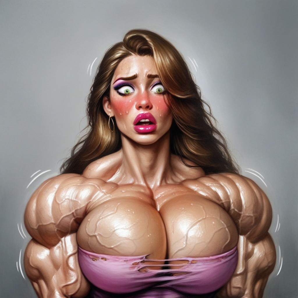 Hyper Muscle, Muscle Growth Story, Extremely Big Muscle Shemale AI Porn