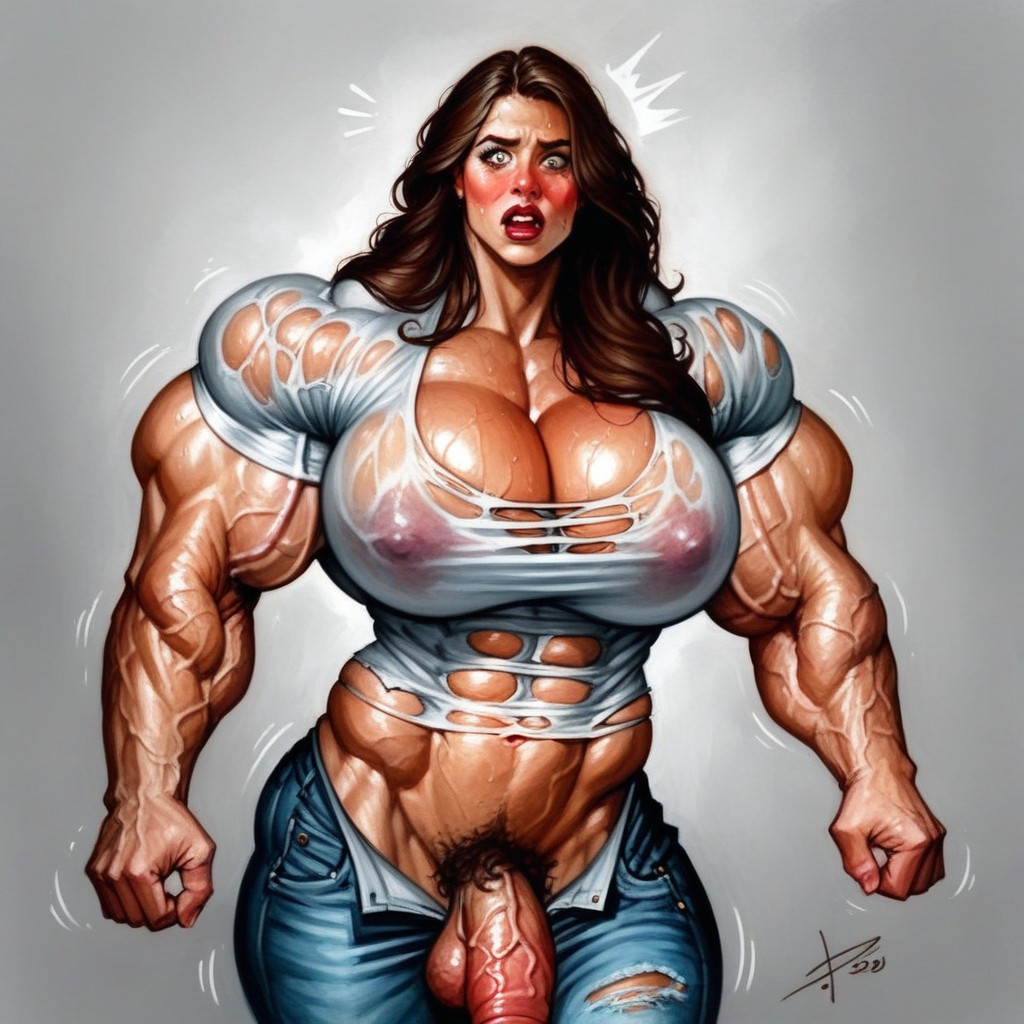 Big Massive Veins, Muscle Growth Story, Veins All Over Her Body Shemale AI Porn