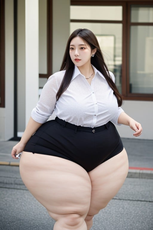 Korean, Office Pants, Form Fitting Clothes AI Porn