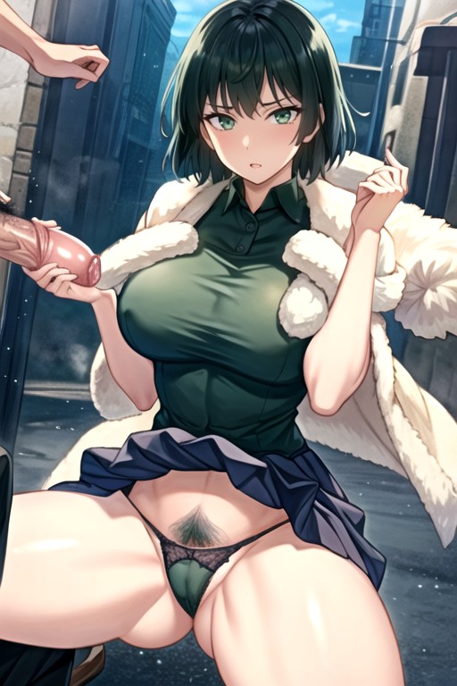 Fubuki (one Punch Man), Levantando La Falda, Estilo De Arte Con Líneas GruesasPorno AI Hentai