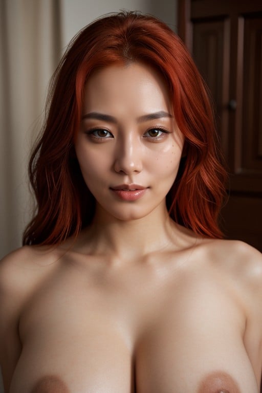 Red Hair, Big Tits, AsianAI 포르노