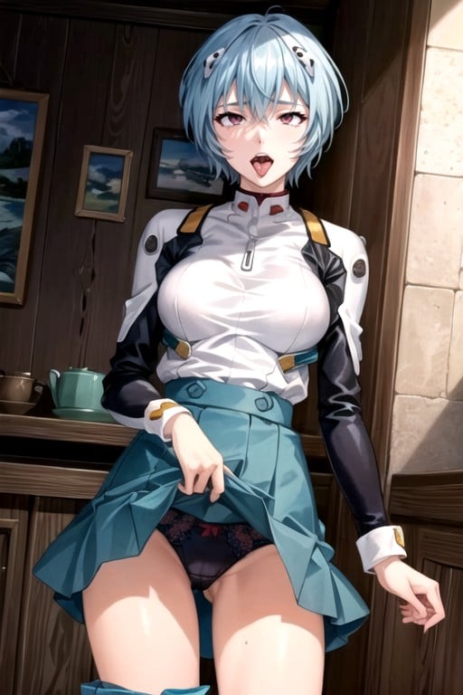 Ayanami Rei (evangelion), Levantando La Falda, CalzoncillosPorno AI Hentai