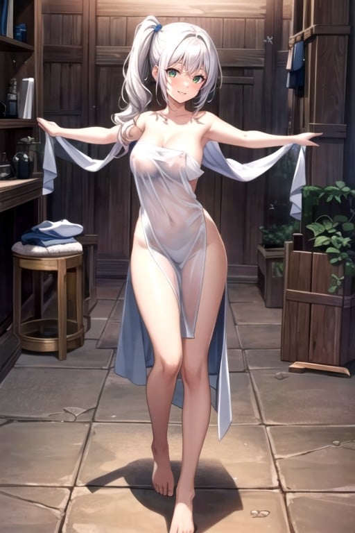 Completely Nude, Smile, NahidaPorno AI Hentai