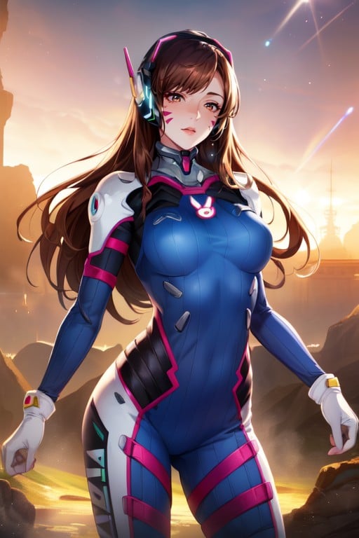 American, Ultra Detailed, D'va (overwatch) Hentai AI Porn