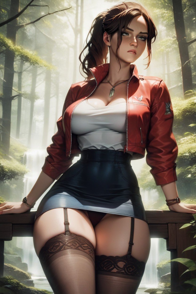 갈색, Claire Redfield, Red JacketAI 포르노