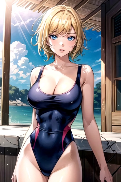 Dusk, Swimsuit, Cleavage AI Porn