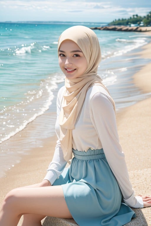 앉아있기, 18, HijabAI 포르노