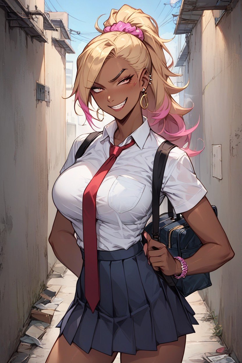 Student Clothes, Tanned Skin, 20대AI 포르노