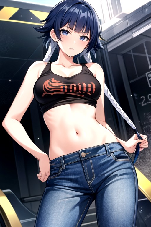 Vaqueros, Camiseta Gráfica, Top CortoPorno AI Hentai