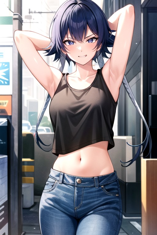 Wink, Graphic Tee, Crop Top Hentai AI Porn