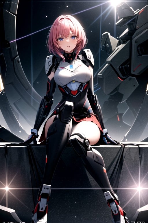 Ultra Detailed, Robot Armor, Pink Hair AI Porn