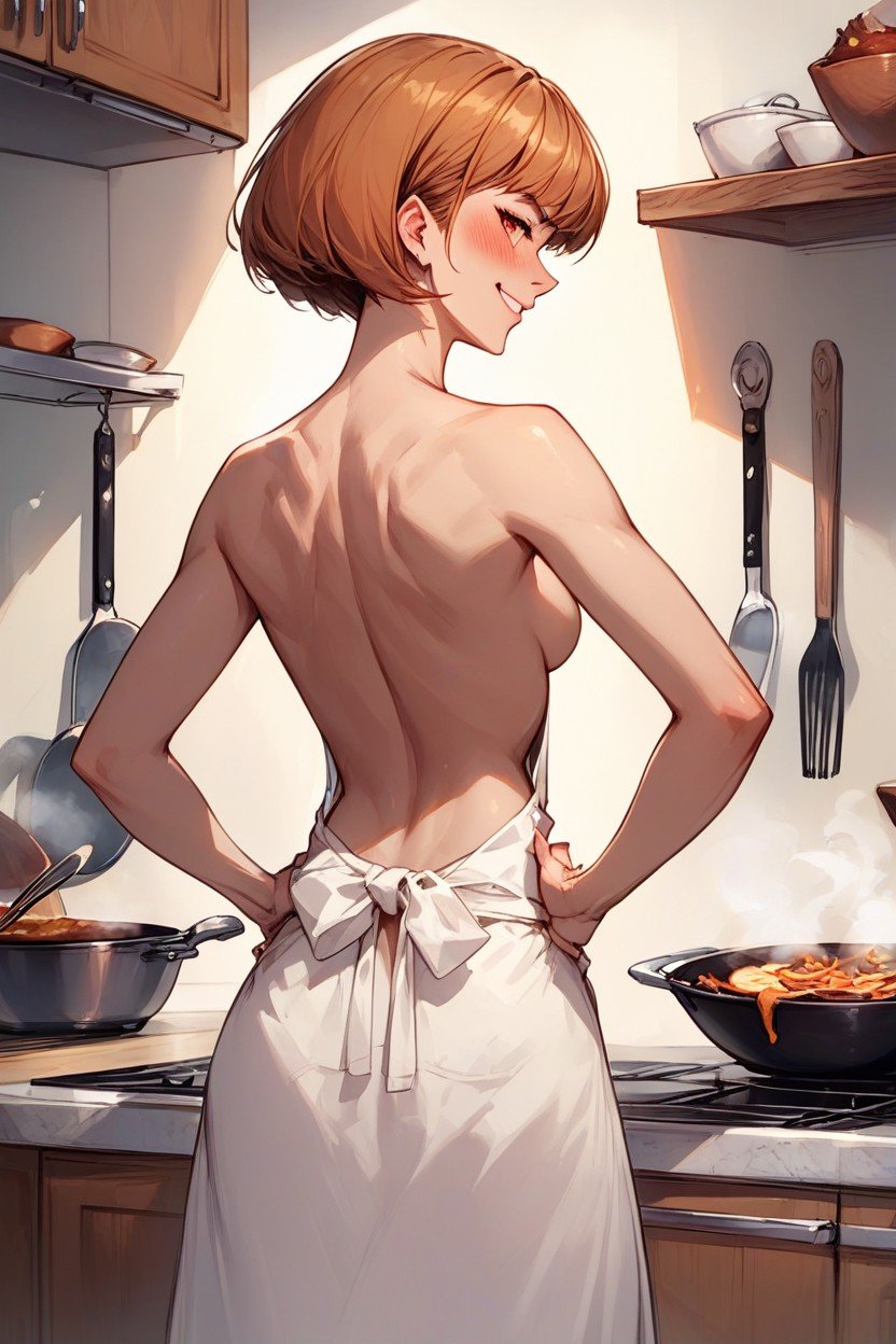 Rear View, Chie Satonaka, Hands On Hips AI Porn