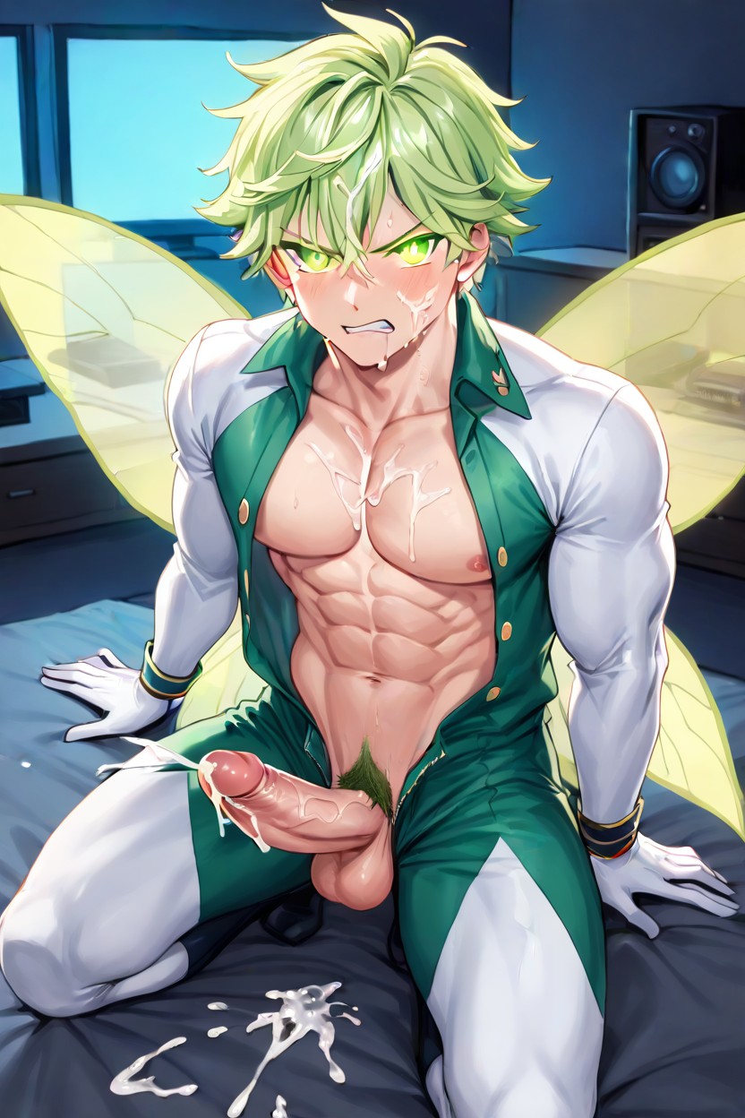 Messy Hair, Moth, Full Body AI Gay Porn