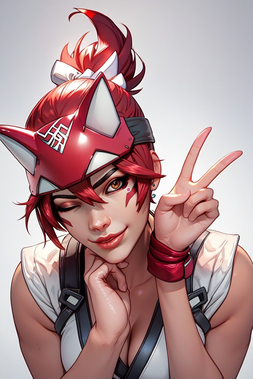 Kiriko From Overwatch, Standing, Wink Furry IA