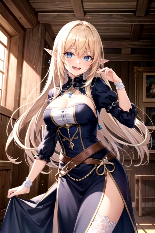 Blonde Hair, Medieval, Elf Ears AI Porn