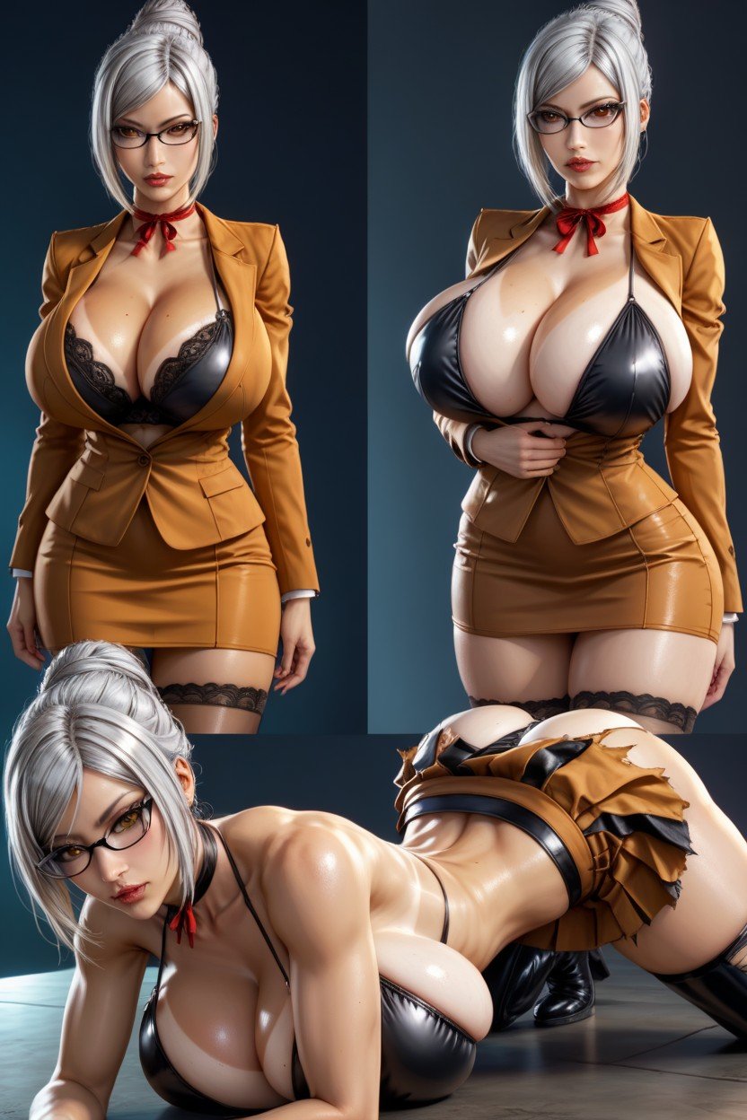 Best Detailed Hair, Big Cleavage, Meiko Shirakiprison SchoolPorno AI