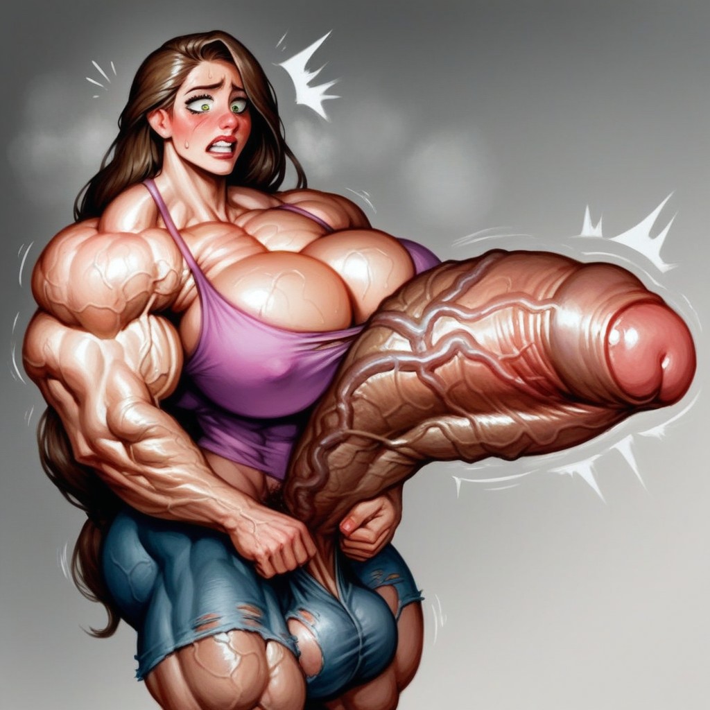 Embarrassed , Muscle Growth Story, Veins Expansion Shemale AI Porn