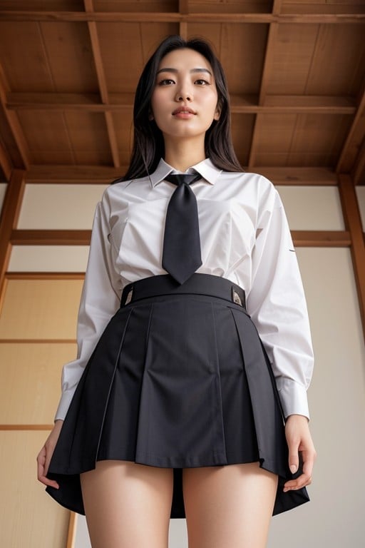 Corps Entier, Uniforme Scolaire, JaponaisPorno IA