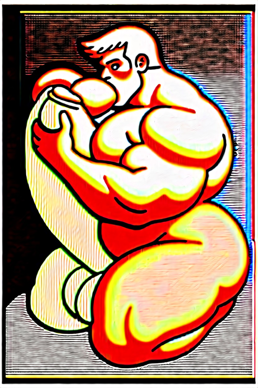 Cum, Muscular, Hyper Penis AI Gay Porn