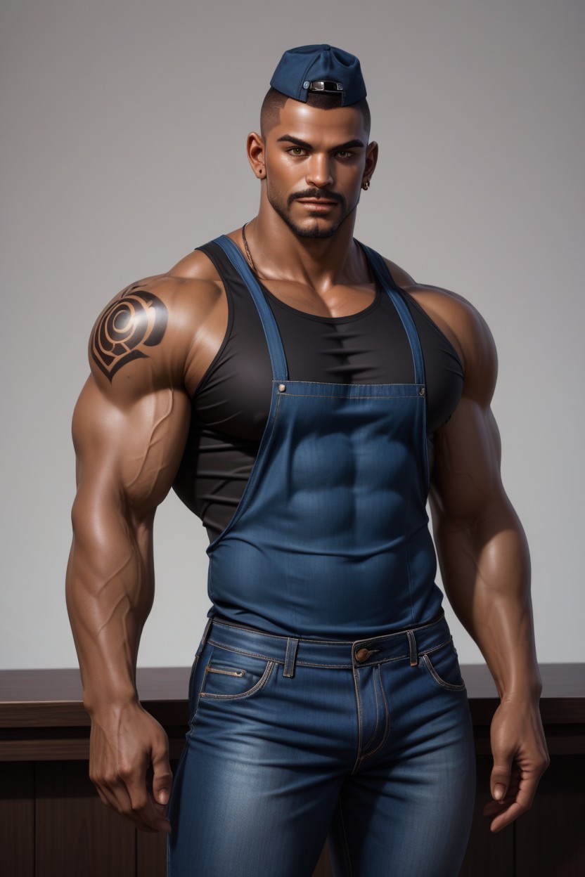 Buzzcut Hair, Chiseled Body, 20s AI Gay Porn