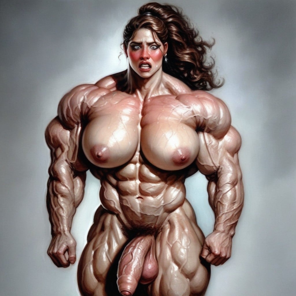 Prison Background, Hyper Musclefication, Veins Expansion Shemale AI Porn