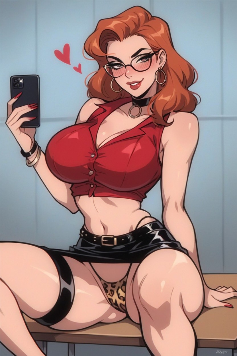 Bare Legs, Teasing Viewer, Lifting Skirt Hentai AI Porn
