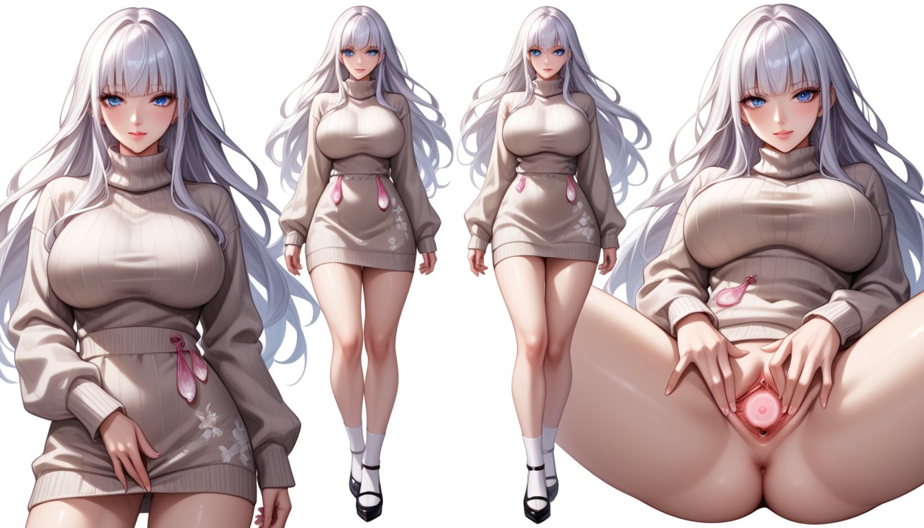 Bottom Up, Standing Casually With A Teasing Attitude The Background Features A Soft, A Bold Hentai AI Porn