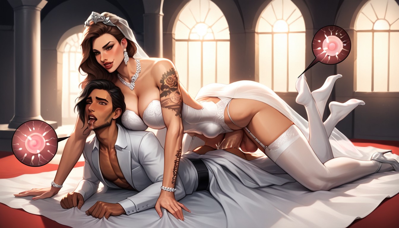 Bridal Veil, Mommydom, Futanari Giantess Shemale AI Porn
