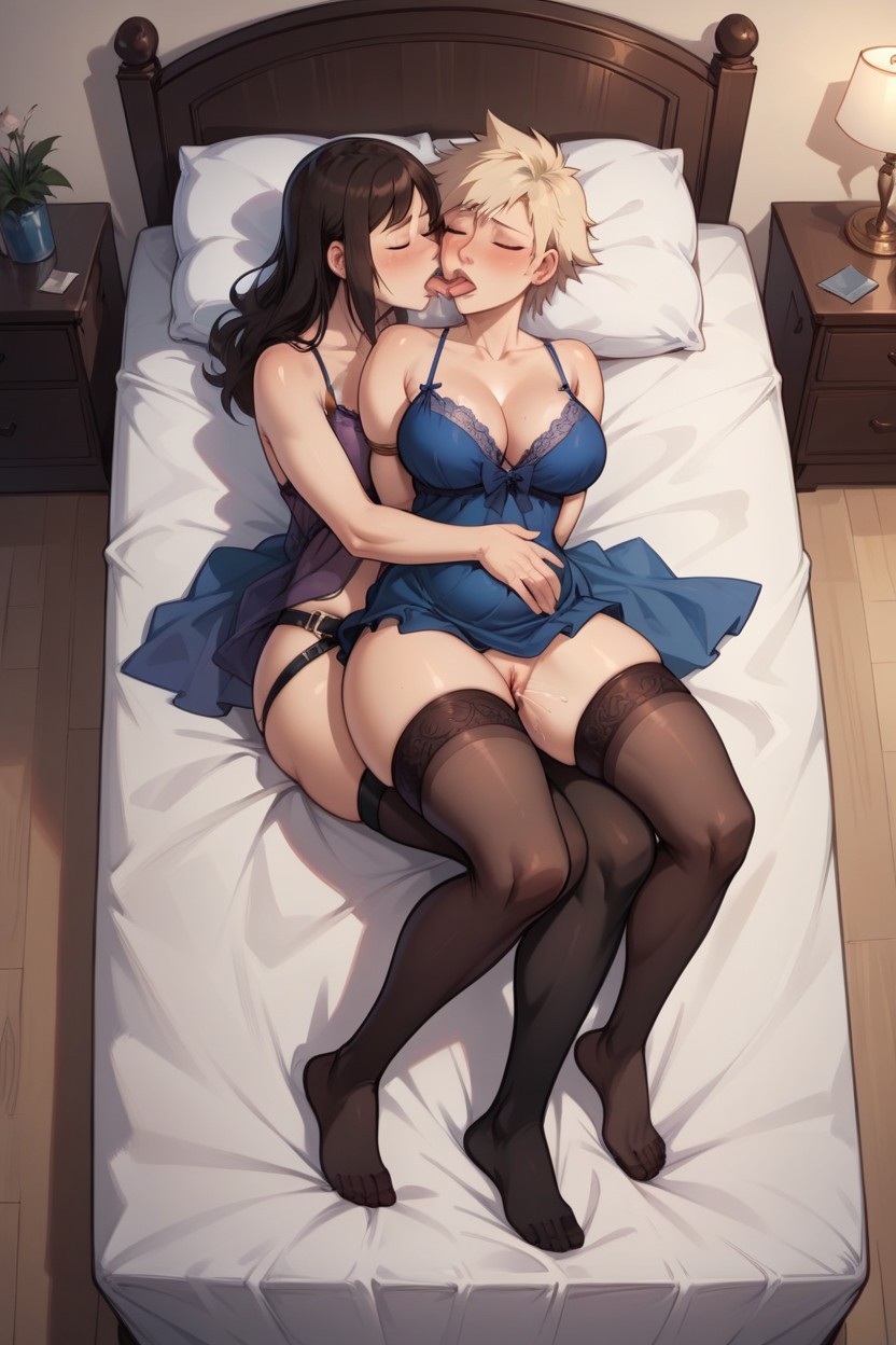 Lesbian Strapon, Thick, Full Body AI Porn
