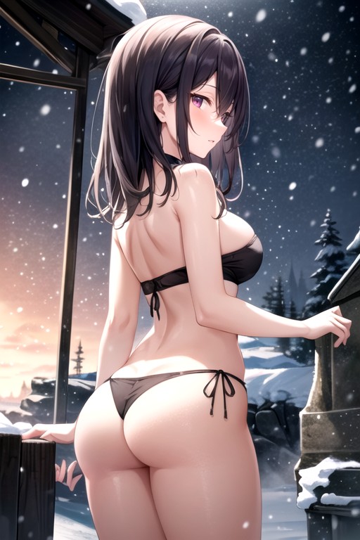 Rear View, Strapless Top, Dusk Asian AI Porn