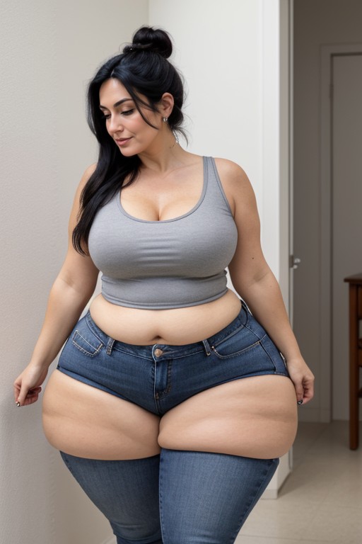 50+, Hyper Wide Hips, Dark Haired Beauty AI Porn