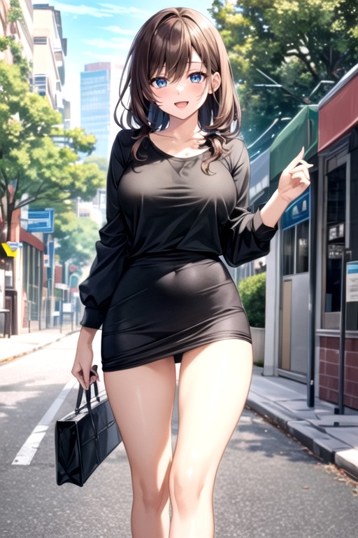 Shirt, Narrow Waist, From Below AI Porn
