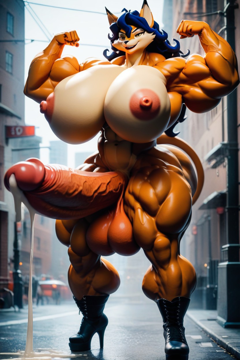 Thicc, Huge Cock, Amazon Furry AI Porn