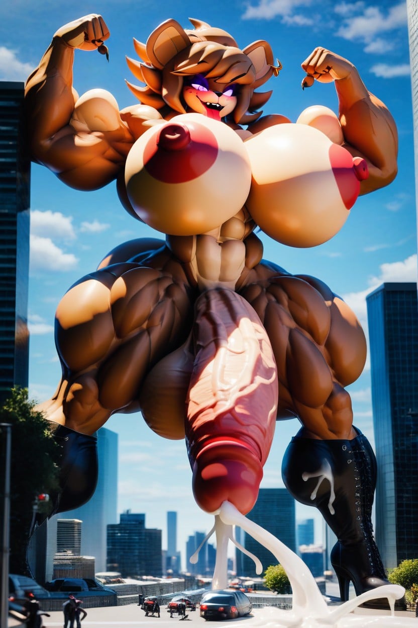 Gigantic Cock, Amazon, City Furry AI Porn
