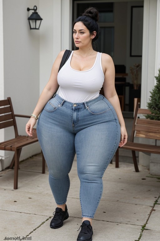 Smooth Legs, Full Round Ass, Double Widest Hips AI Porn