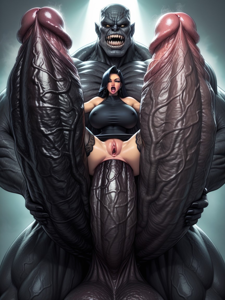 Triple Anal Penetration, Absolutely Massive Dick Fucking, Massive Anal Fuck AI Porn
