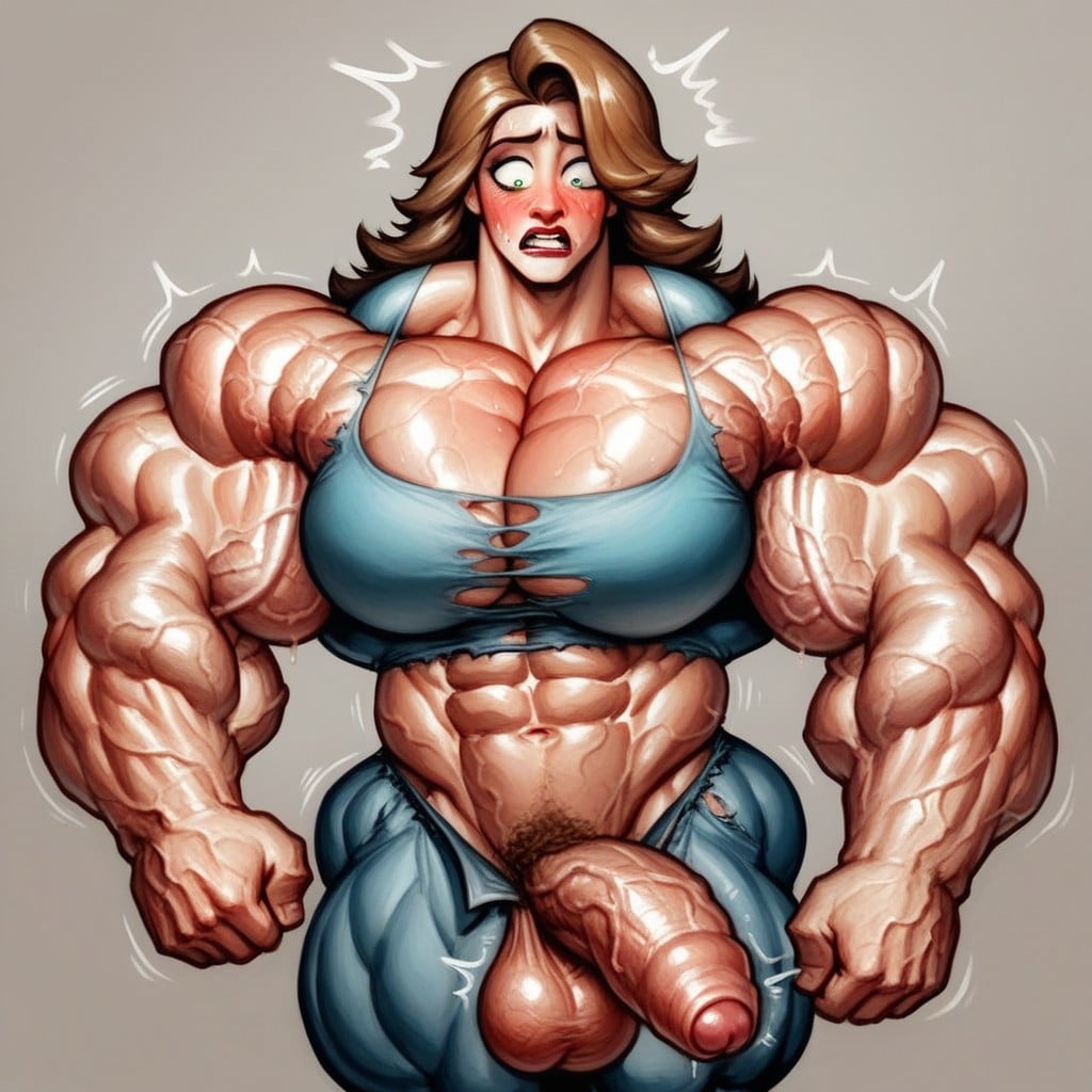 Muscle Growth Story, Big Massive Veins, Long Foreskin Shemale AI Porn