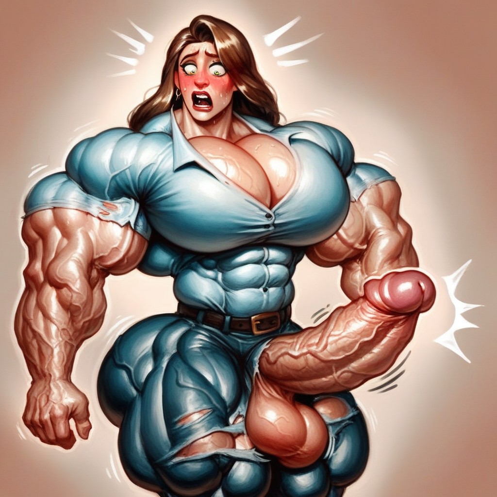 Veiny Foreskin, Cleavage, Rapunzel Style Shemale AI Porn