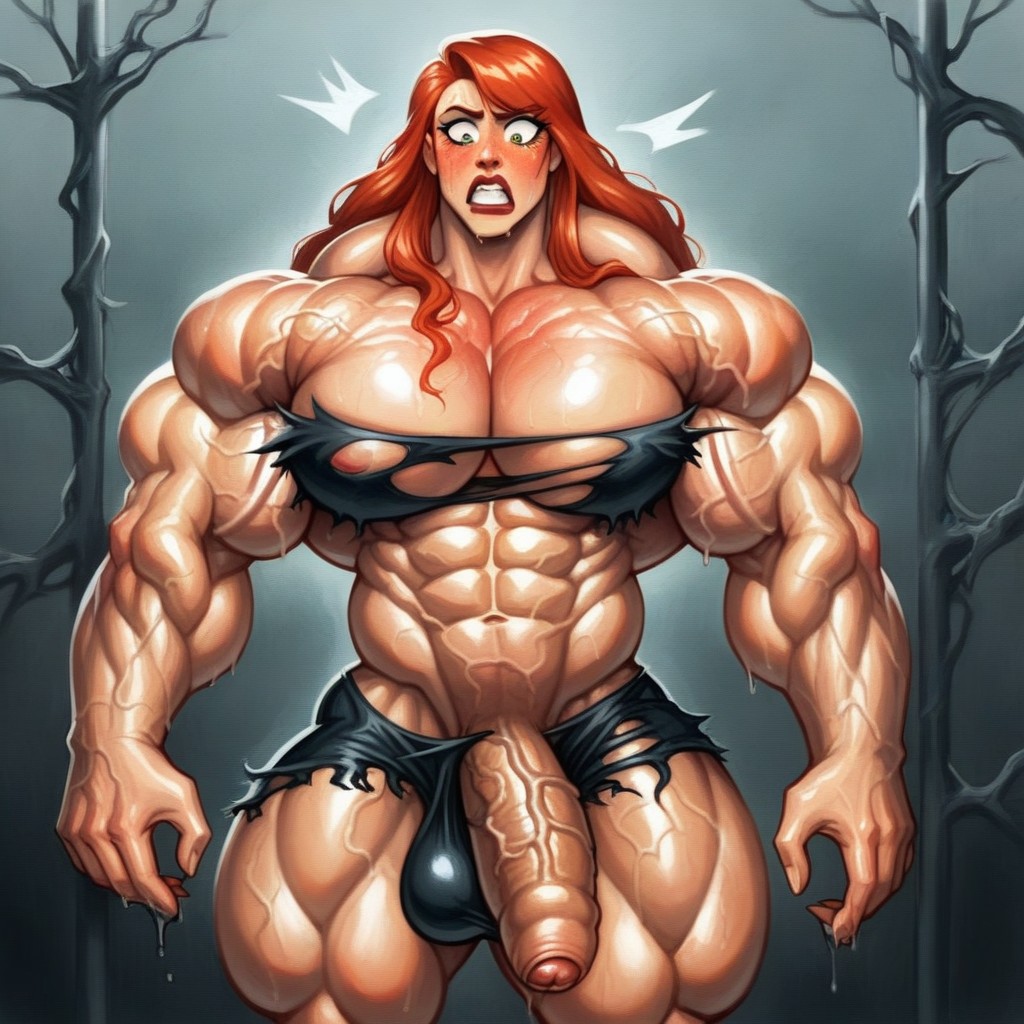 Venom Slime !!!, Muscular Penis, Veiny Foreskin Shemale AI Porn