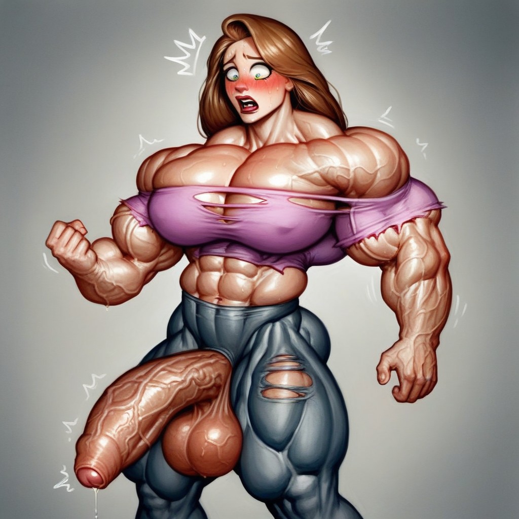 Hyper Veiny Dick, Ripped Muscle Dick, Veiny Biceps Shemale AI Porn
