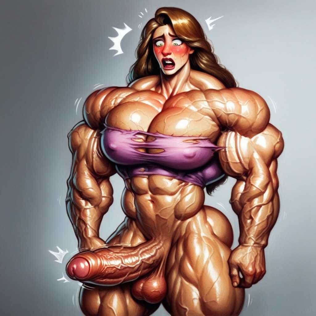Sweaty, Juicy Veins, She Dreams Of Muscle Growth Shemale AI Porn