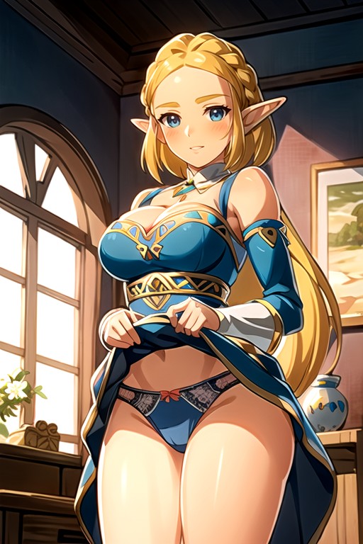 Wide_sleeves, Window, Skirt Hentai AI Porn