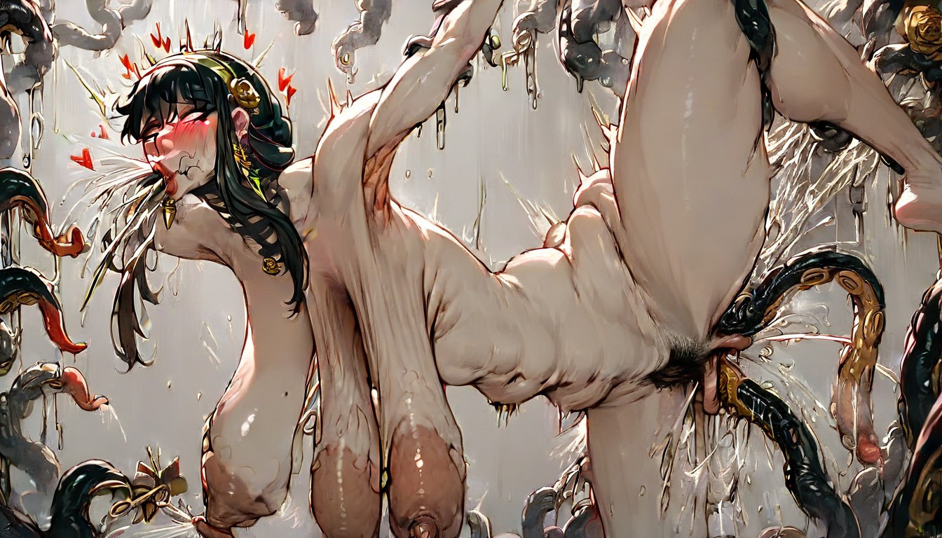 Saggy Breasts, Pale Skin, Erect Nipples Hentai AI Porn