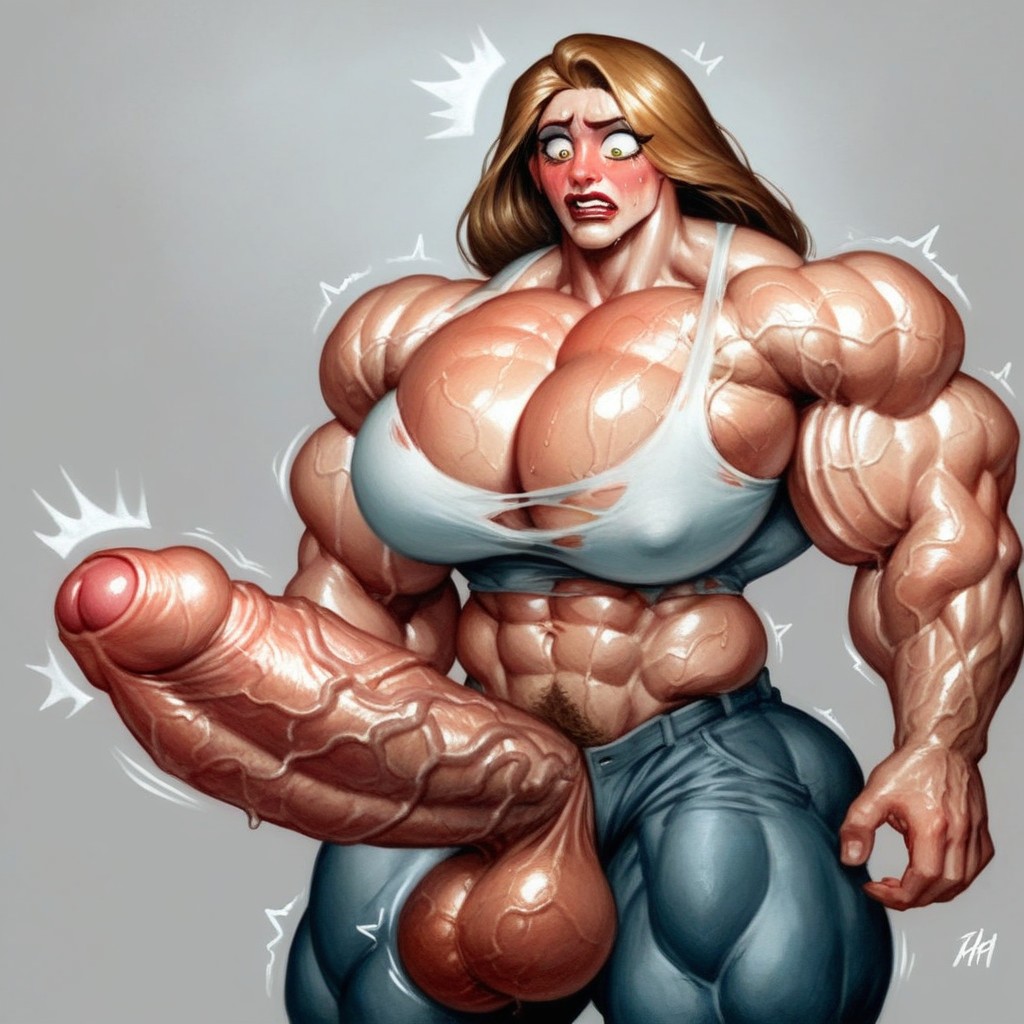 Cleavage, Veiny Abs, Veiny Foreskin Shemale AI Porn