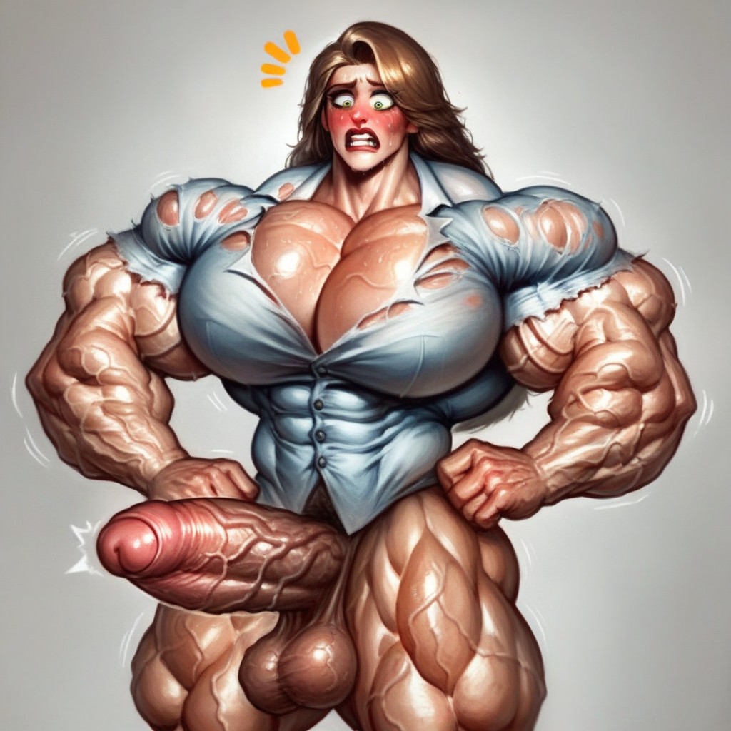 Medium Length, Big Massive Veins, Veins Expansion Shemale AI Porn