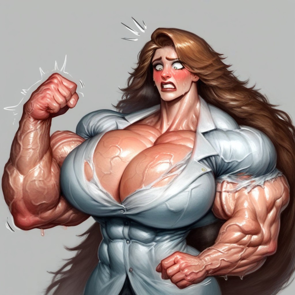 Vein Monster, Muscular Penis, Visible Muscle Growth Shemale AI Porn