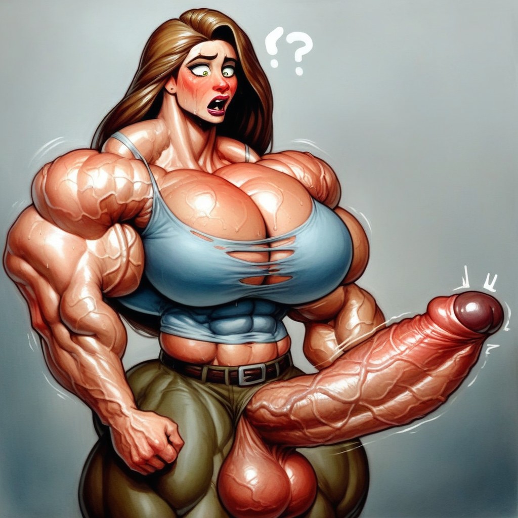 Futa Milf, Hyper Veiny Dick, Muscle Expansion Shemale AI Porn