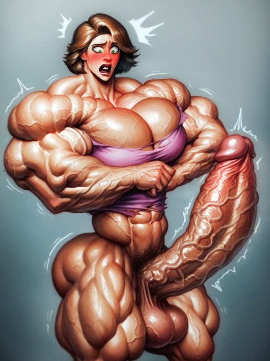 Veins Expansion, Brunette, Body Transformation Shemale AI Porn