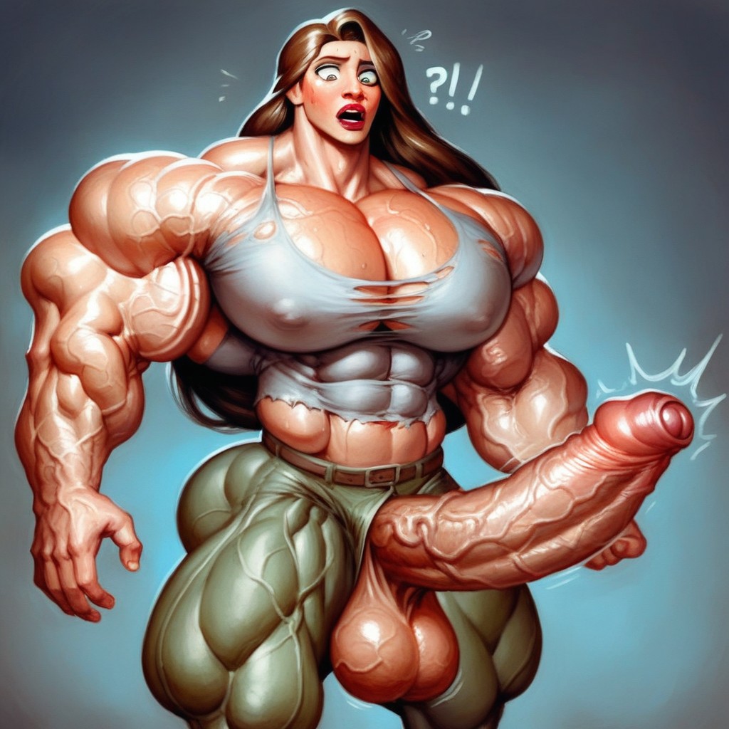 Muscle Growth Story, Happy, Blow Up Muscle Shemale AI Porn